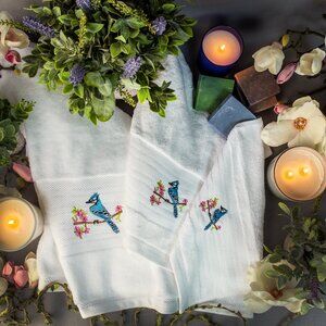 Mellow Fiber Premium Towel Set: 100% Cotton, super absorbent, quick-drying, soft